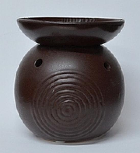 Duftlampe Kugelform mit Kreis Deko Braun Duftlampe Kugelform mit Kreis Deko Braun